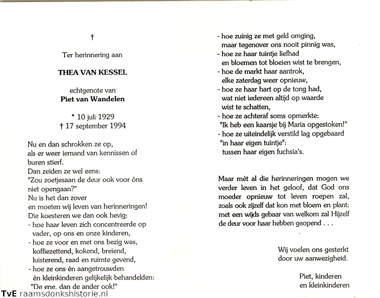Thea van Kessel- Piet van Wandelen